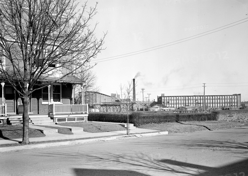 Lancaster, Pennsylvania - Housing. Stehli mills and houses in row inhabited by Stehli workers - rental $30.00 per month, 1936, Lewis Hine, 1874 - 1940, was an American photographer, who used his camera as a tool for social reform. US,USA