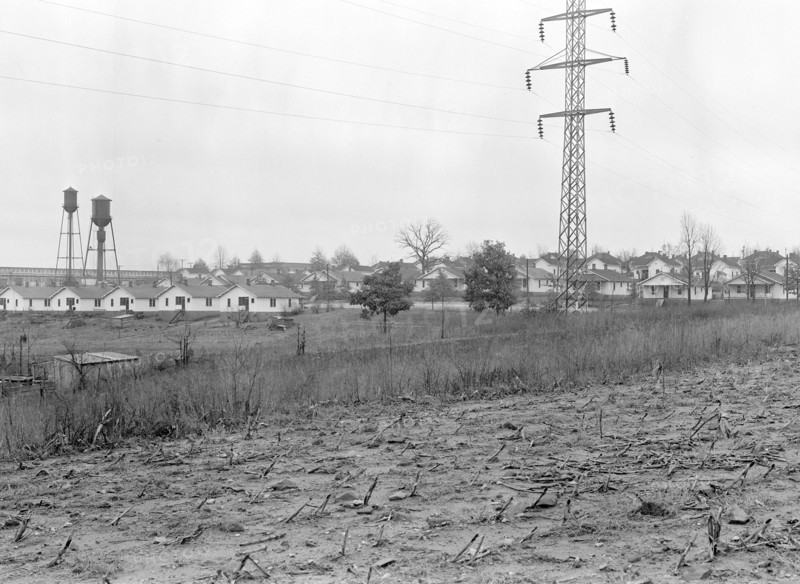 High Point, North Carolina - Housing. General view of company-owned mill village - Highland Yarn Mills - High Point, North Carolina, 1936, Lewis Hine, 1874 - 1940, was an American photographer, who used his camera as a tool for social reform. US,USA