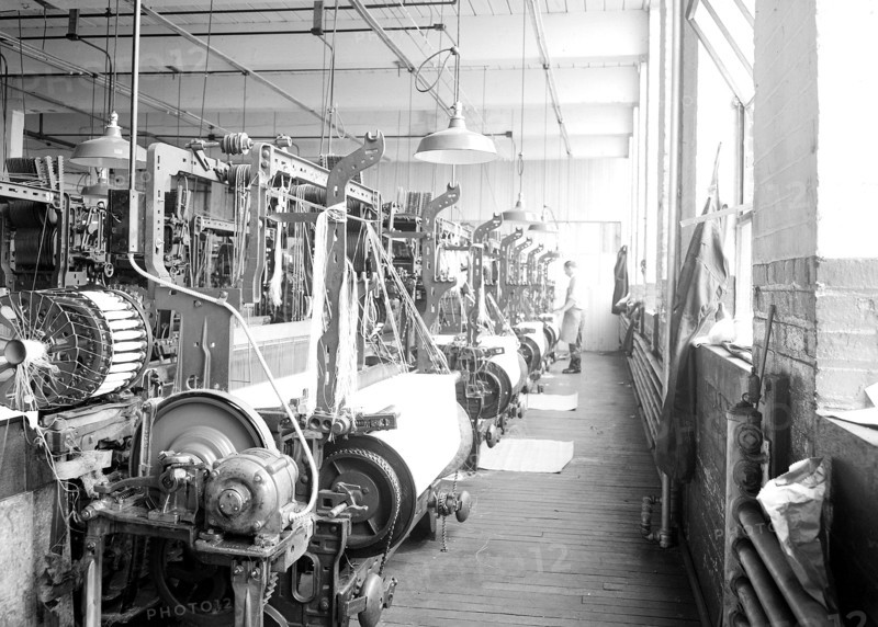 Paterson, New Jersey - Textiles. Looms, March 1937, Lewis Hine, 1874 - 1940, was an American photographer, who used his camera as a tool for social reform. US,USA