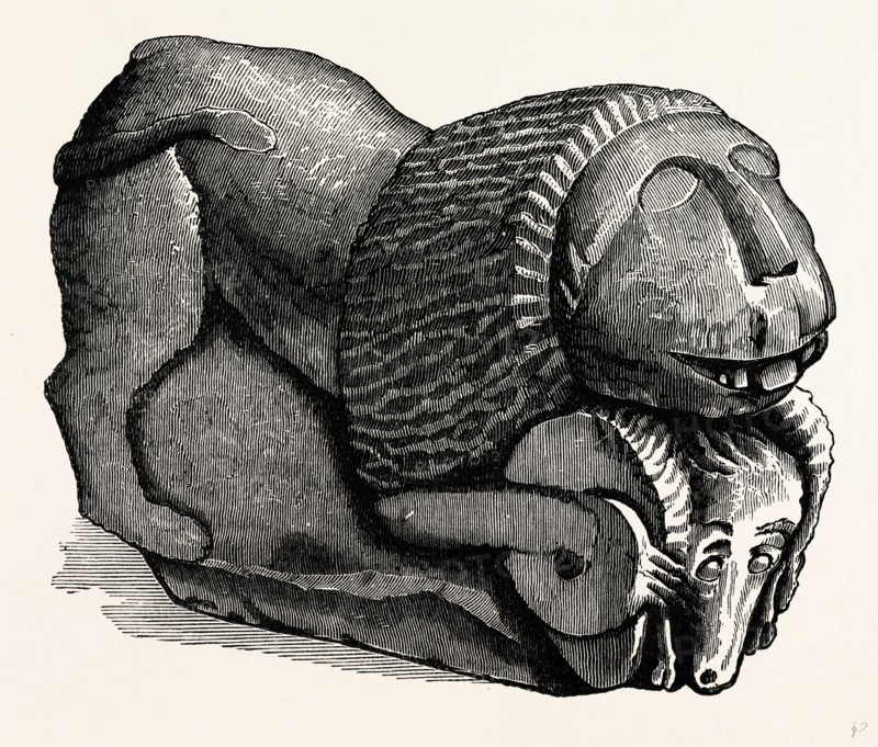 Roman Remains from Drumburgh and Kirkby Thore, UK, England, engraving 1870s, Britain