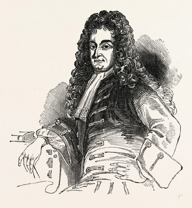 Sir Christopher Wren, London, England, engraving 19th century, Britain, UK