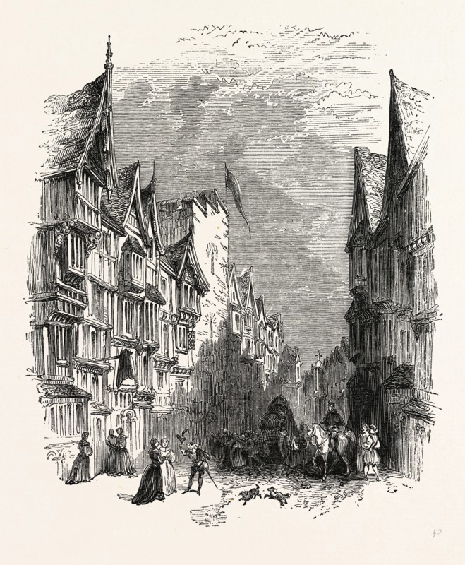 Barbican. Designed old Maps Elevations, London, England, engraving 19th century, Britain, UK