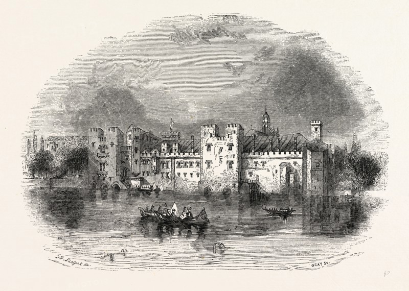 Ancient Palace Savoy, London, England, engraving 19th century, Britain, UK