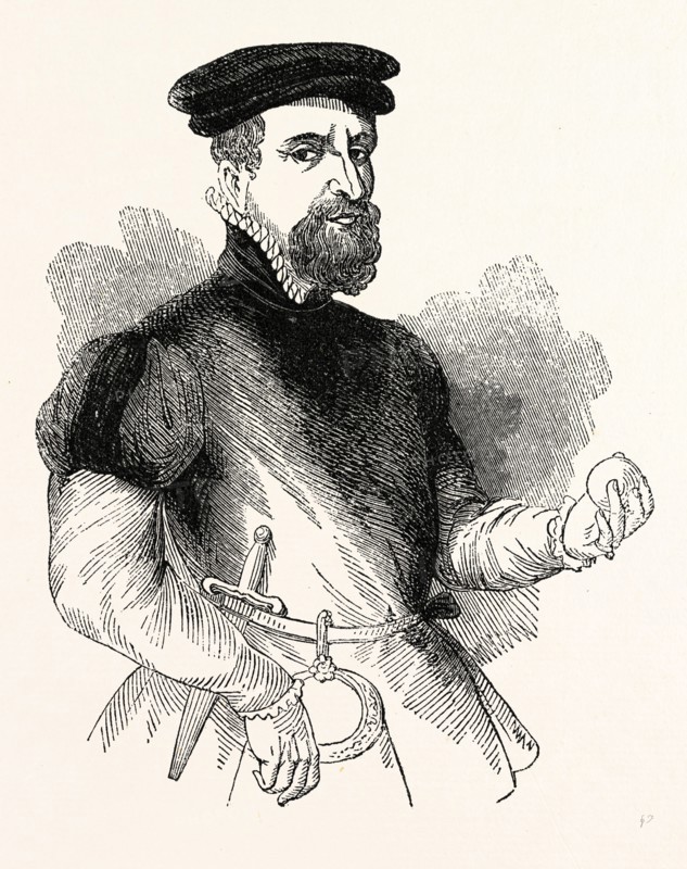 Portrait Sir Thomas Gresham, English merchant and financier, London, England, engraving 19th century, Britain, UK