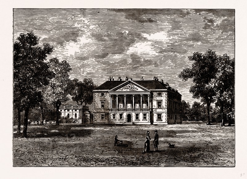 GUNNERSBURY HOUSE, UK, engraving 1881 - 1884