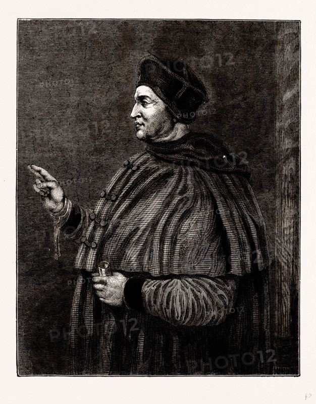 CARDINAL WOLSEY, UK, engraving 1881 - 1884