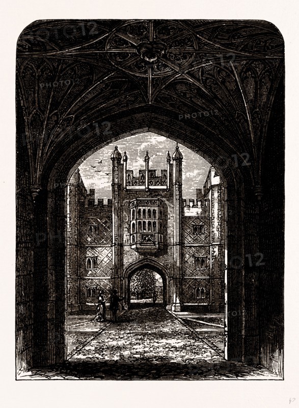 BOLEYN'S GATEWAY, UK, engraving 1881 - 1884