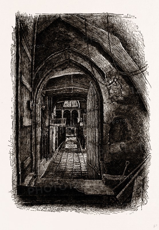 INTERIOR OF PERIVALE CHURCH, from an Etching by W. L. Wilkins, 1848