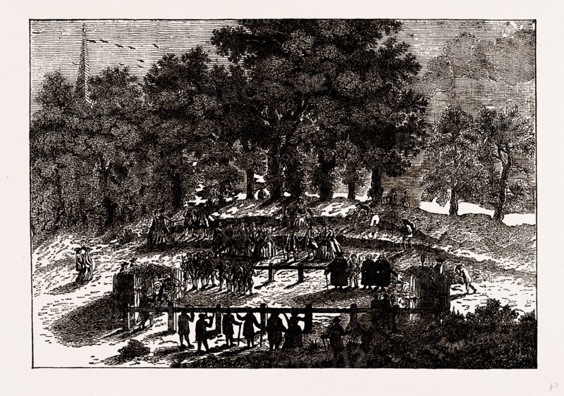 SHOOTING FOR THE ARROW, UK, engraving 1881 - 1884