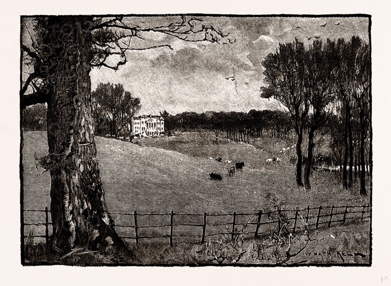 WROTHAM PARK, UK, engraving 1881 - 1884