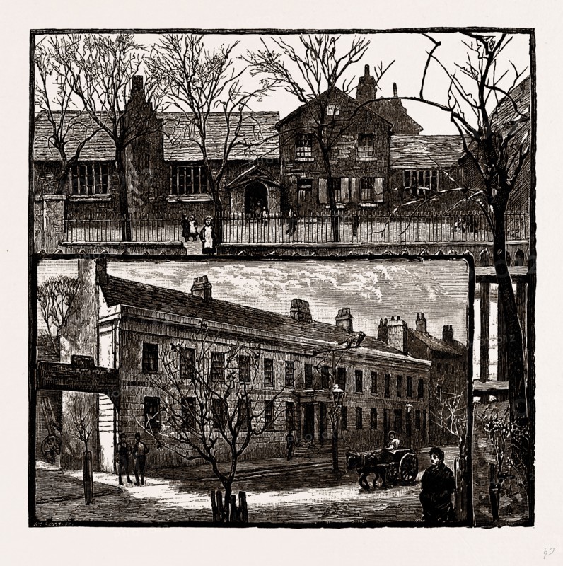 VIEWS IN BARNET, UK, engraving 1881 - 1884