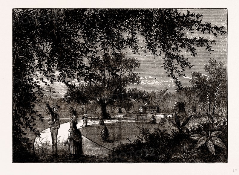 WESTHAM PARK, UK, engraving 1881 - 1884