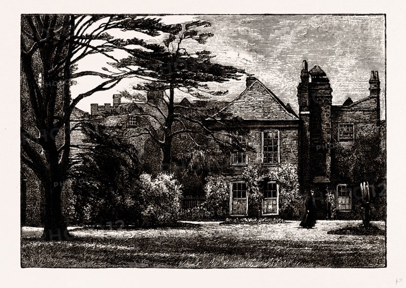 ANNE BOLEYN'S CASTLE, UK, engraving 1881 - 1884