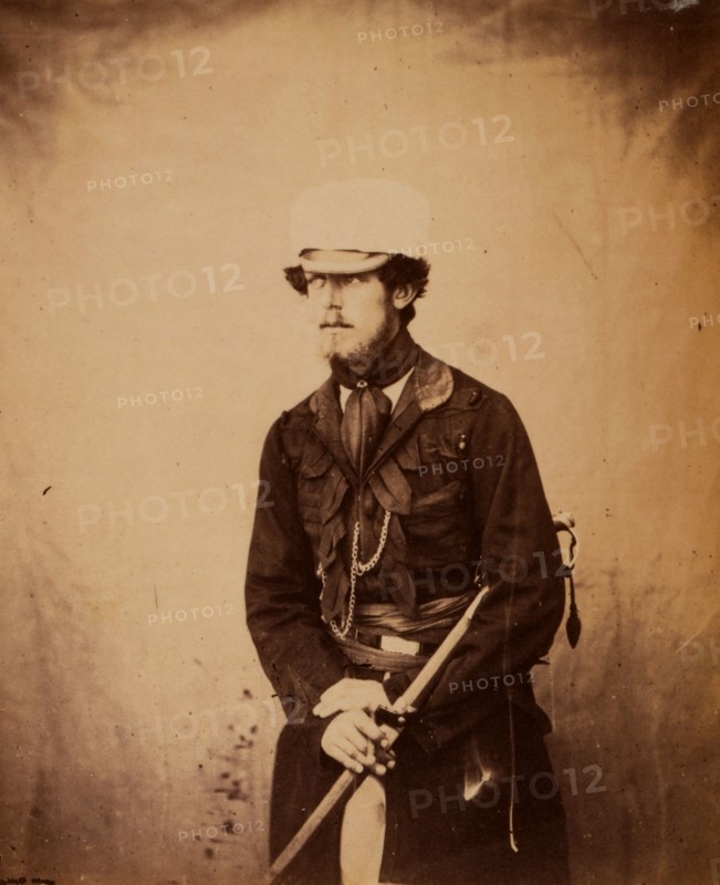 Captain Verschoyle, Grenadier Guards, Crimean War, 1853-1856, Roger Fenton historic war campaign photo