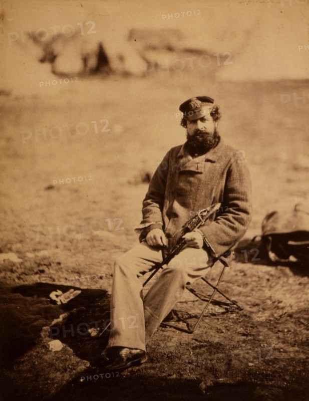 Dr. Marlow, 28th Regiment, Crimean War, 1853-1856, Roger Fenton historic war campaign photo