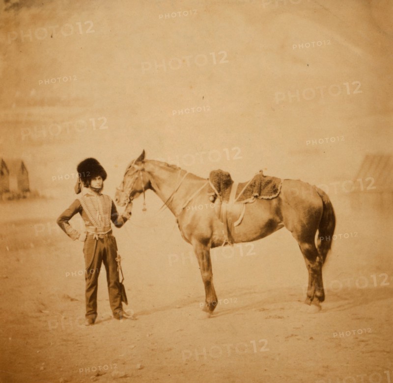 Lieutenant Grills, R.H.A., Crimean War, 1853-1856, Roger Fenton historic war campaign photo