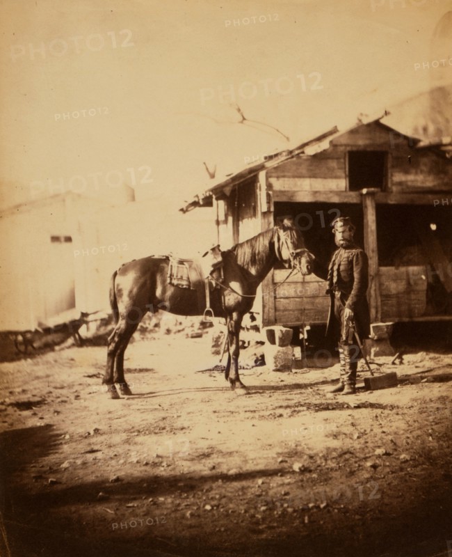 Lieutenant-Colonel Chapman, C.B., Royal Engineers, Crimean War, 1853-1856, Roger Fenton historic war campaign photo