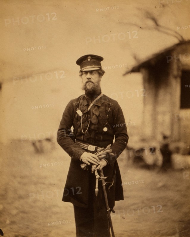 Colonel Reynardson (he had the command of the Grenadier Guards at the battle of Inkermann), Crimean War, 1853-1856, Roger Fenton historic war campaign photo