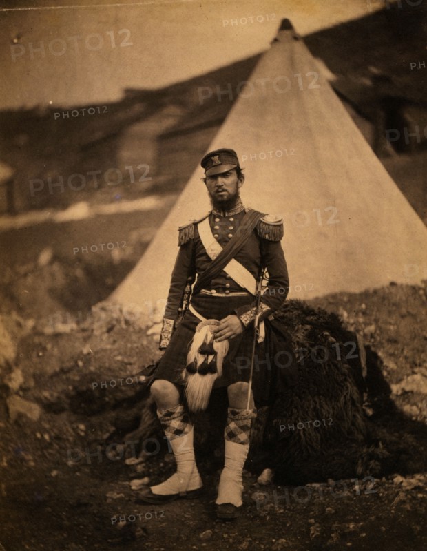 Captain Cuninghame, 42nd Regiment, Crimean War, 1853-1856, Roger Fenton historic war campaign photo
