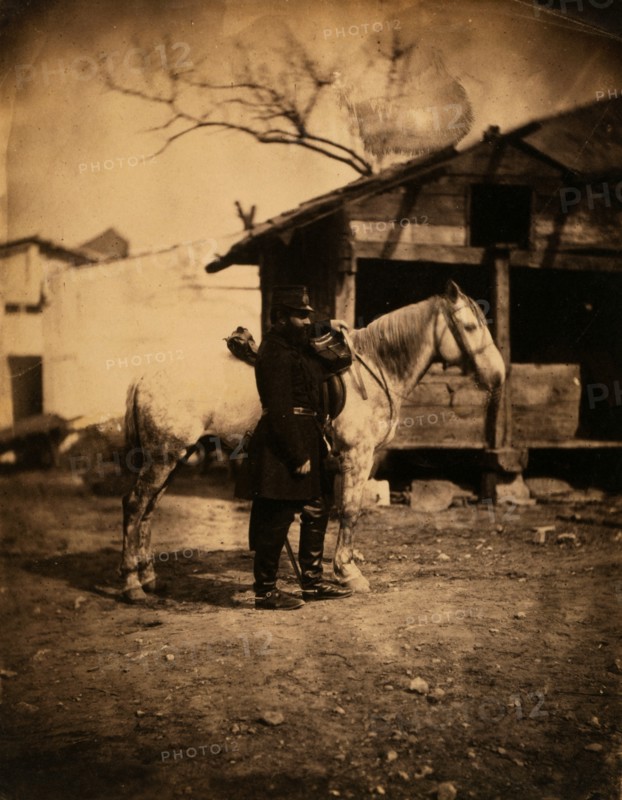 Major Keane, on the staff at Balaklava, Crimean War, 1853-1856, Roger Fenton historic war campaign photo