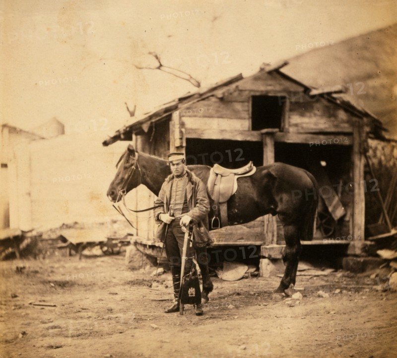 Captain King, horse artillery, Crimean War, 1853-1856, Roger Fenton historic war campaign photo