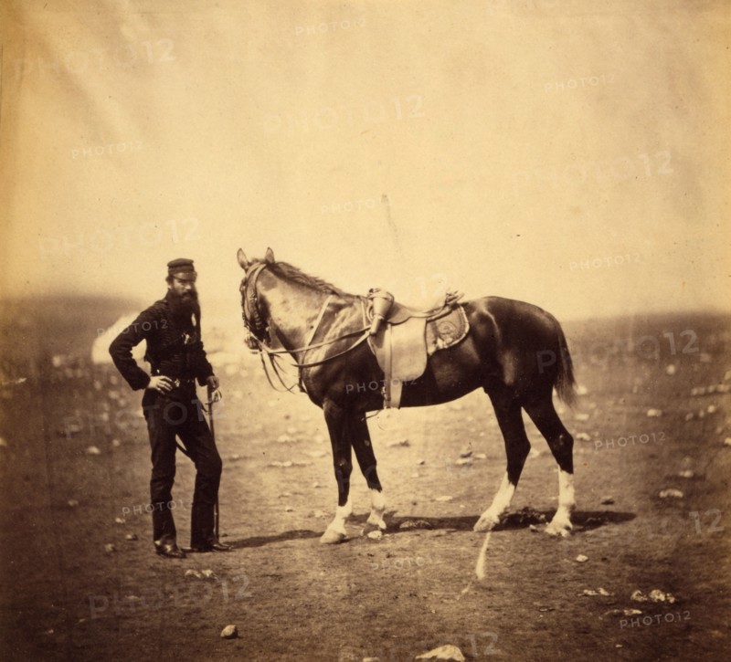 Major Woodford, Rifle Brigade, Crimean War, 1853-1856, Roger Fenton historic war campaign photo