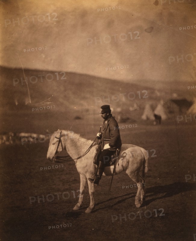 Captain W.H. Seymour, 68th Light Infantry, Crimean War, 1853-1856, Roger Fenton historic war campaign photo
