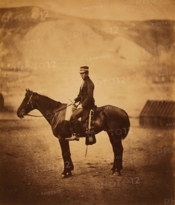 Lieutenant Strangeways [i.e., Strangways], Royal Horse Artillery, Crimean War, 1853-1856, Roger Fenton historic war campaign photo