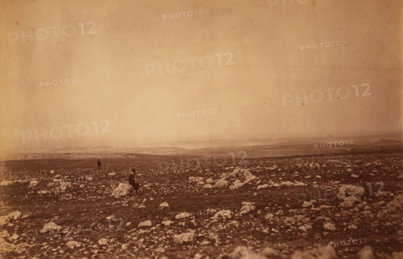 Sebastopol with the Redan, Malakoff & Mamelon - Colonel Shadforth seated in the foreground, Crimean War, 1853-1856, Roger Fenton historic war campaign photo