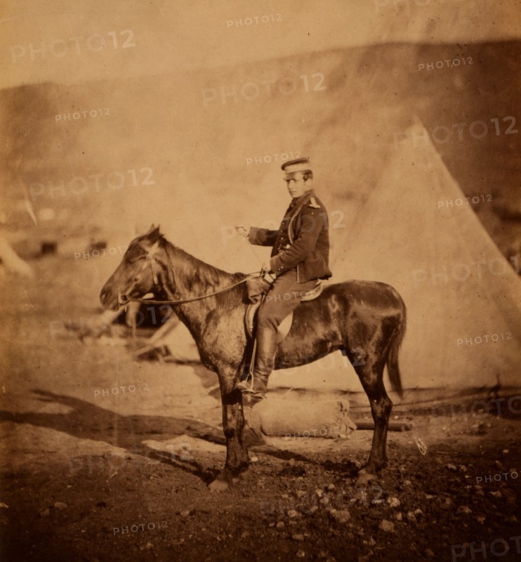 Major Morris, C.B., Royal Artillery, Crimean War, 1853-1856, Roger Fenton historic war campaign photo