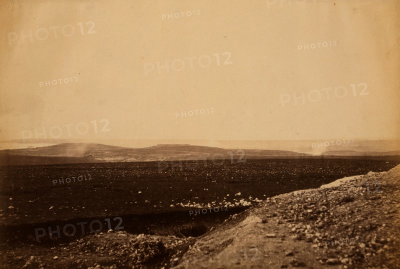 The Mamelon & the Malakof from the front of the mortar batteries, Crimean War, 1853-1856, Roger Fenton historic war campaign photo