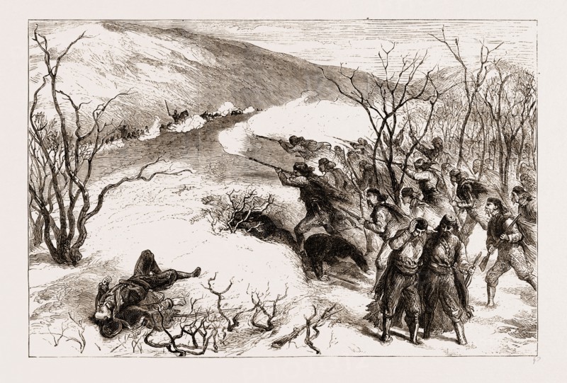 THE HERZEGOVINIAN INSURRECTION: ACTION BETWEEN TREBINJE AND RAGUSA, 1876