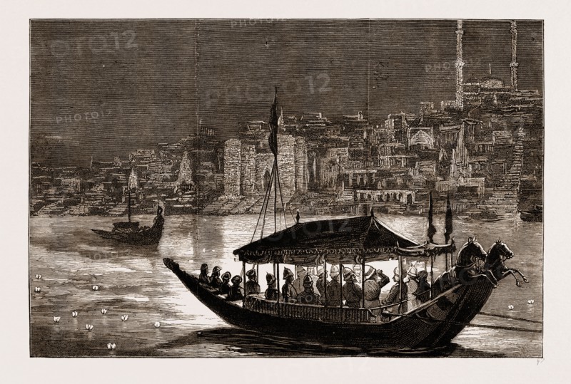 THE JOURNEY UP THE GANGES, THE PRINCE OF WALES IN INDIA, 1876