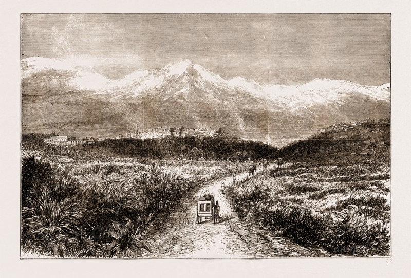 THE PRINCE OF WALES IN INDIA: VIEW OF JAMMU AND THE HIMALAYAS: THE NORTHERNMOST POINT OF THE PRINCE'S TOUR, 1876
