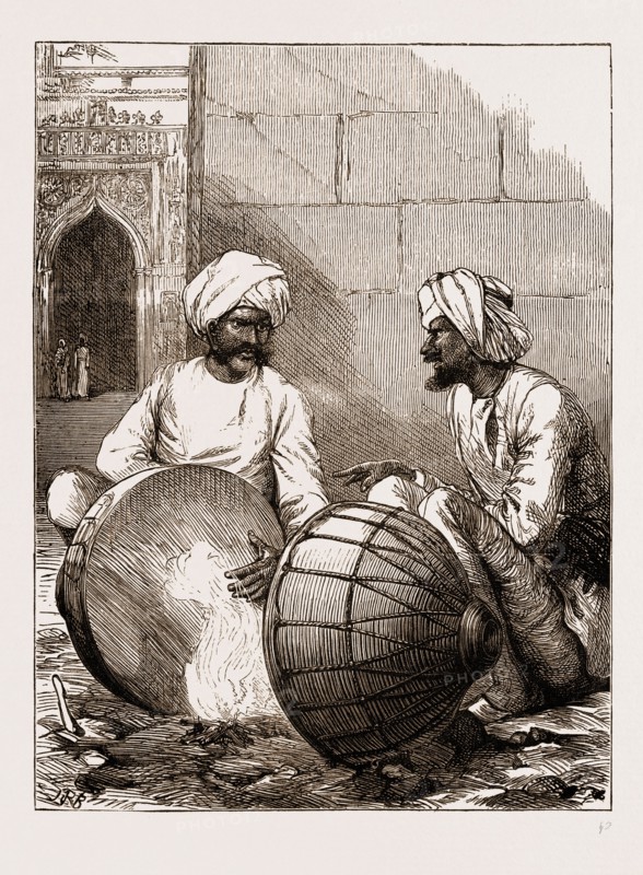 PREPARING FOR THE PRINCE: TUNING THE TOM-TOMS AT JAMMU, INDIA, 1876