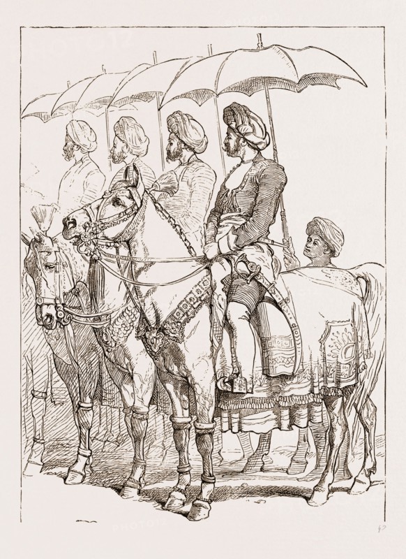 SOME NOBLES OF GWALIOR, INDIA, 1876