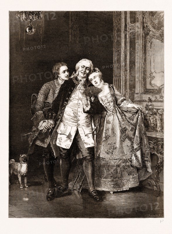 A KIND GUARDIAN, FROM THE PAINTING BY CARL HOFF, 1876