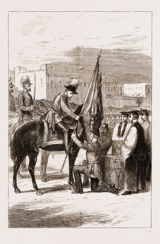 THE PRINCE OF WALES AT MALTA, 1876: PRESENTATION OF NEW COLOURS TO THE 98TH REGIMENT