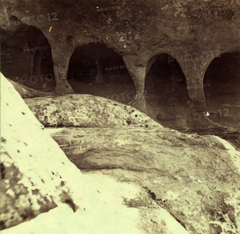 Water washed Caves of the Fairies, Point of Rocks, Frederick County, Maryland, US, Vintage photography