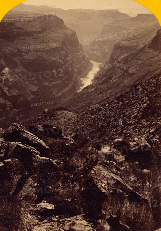 The canyon seen from the foot of Toroweep Valley, Grand Canyon, US, USA, Vintage photography