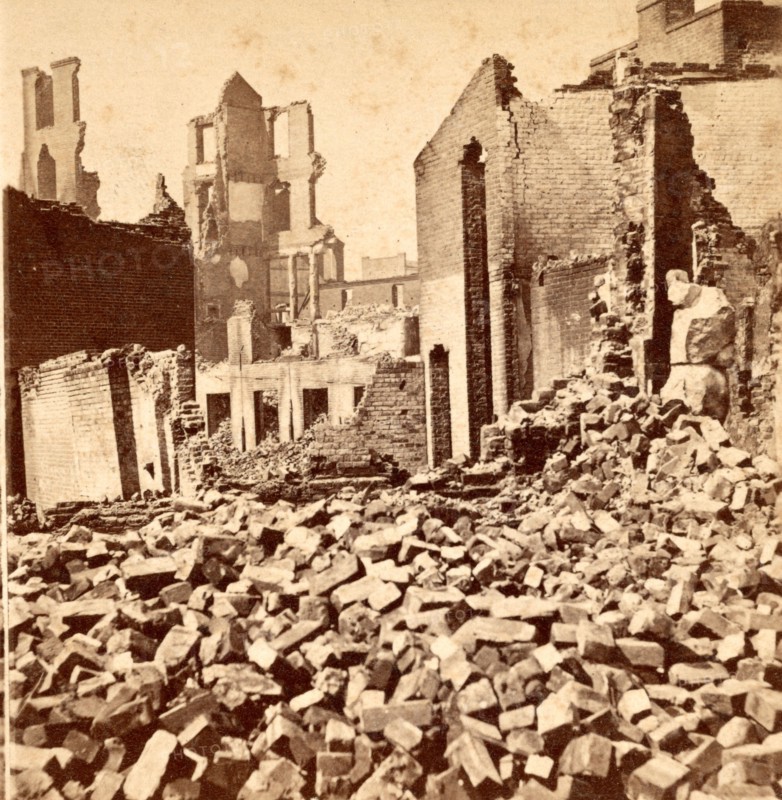View of Richmond Va., at the close of the rebellion, USA, US, Vintage photography