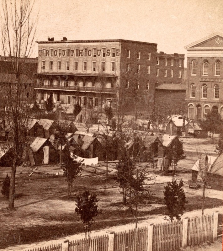 Trout House and Masonic Hall, Marrietta St., Atlanta, Ga., USA, US, Vintage photography