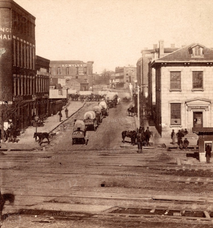 View in the city of Atlanta, Ga. Whitehall Street, USA, US, Vintage photography
