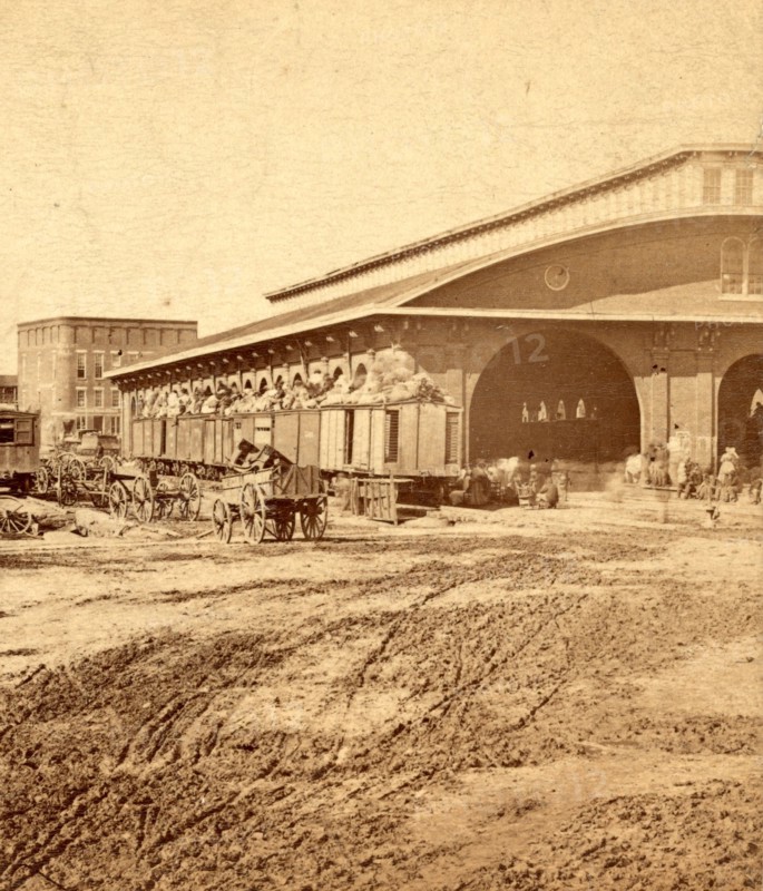 Last train out, Atlanta, Ga., USA, US, Vintage photography