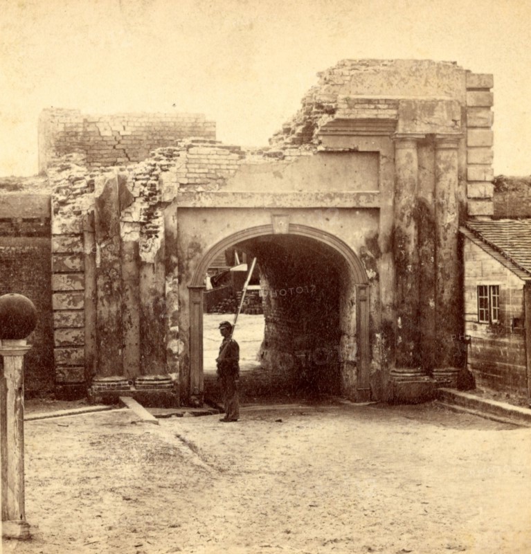 Sally-port of Fort Moultrie, USA, US, Vintage photography