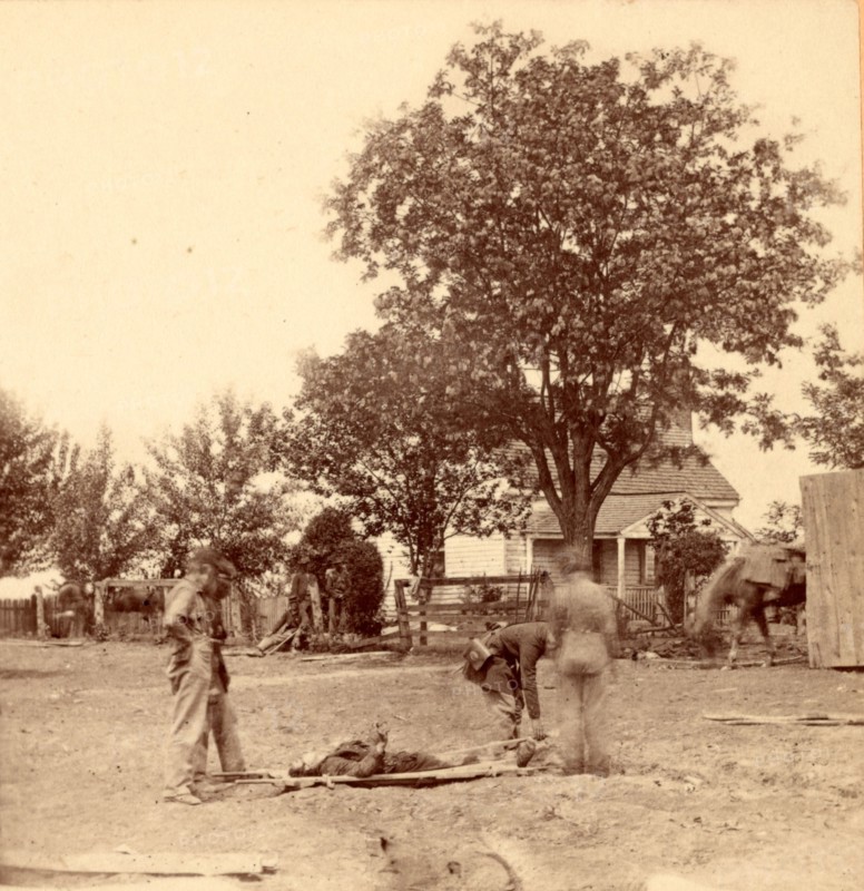 Bringing in the wounded, US, USA, America, Vintage photography