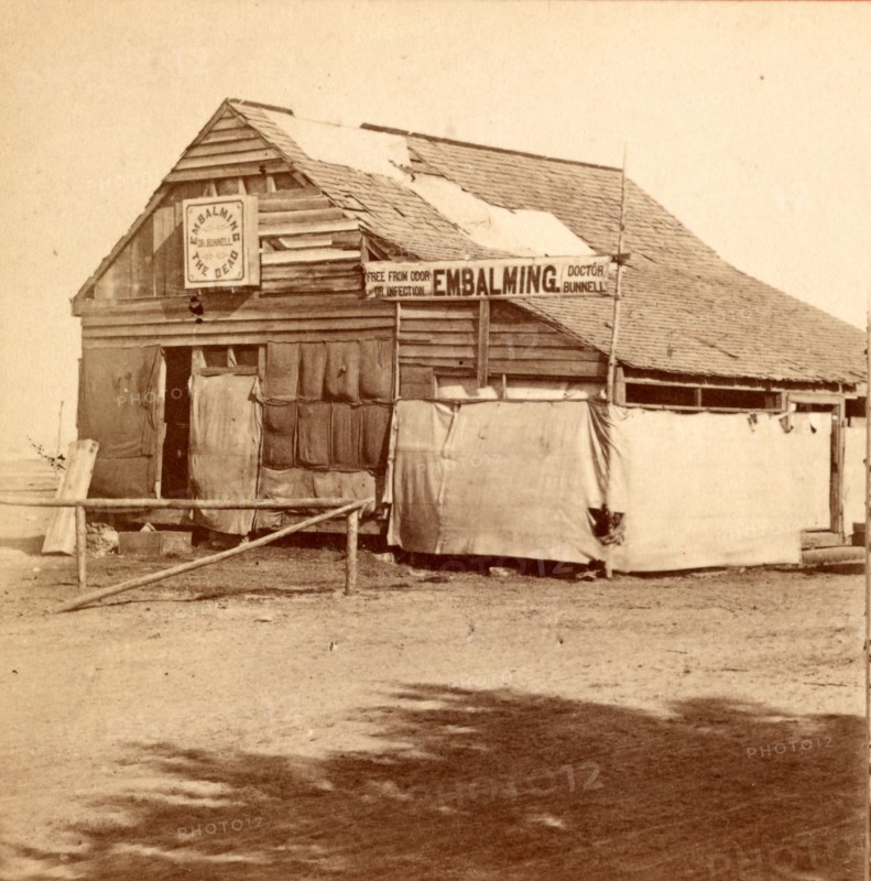 Embalming building near Fredericksburg, Va., US, USA, America, Vintage photography