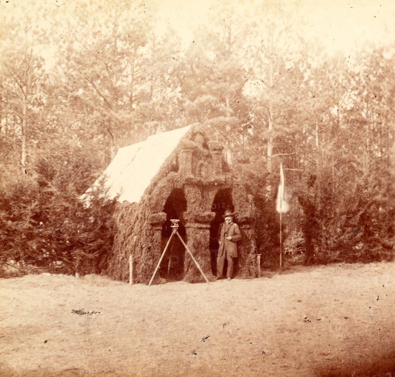Winter quarters of the Engineer Corps., US, USA, America, Vintage photography
