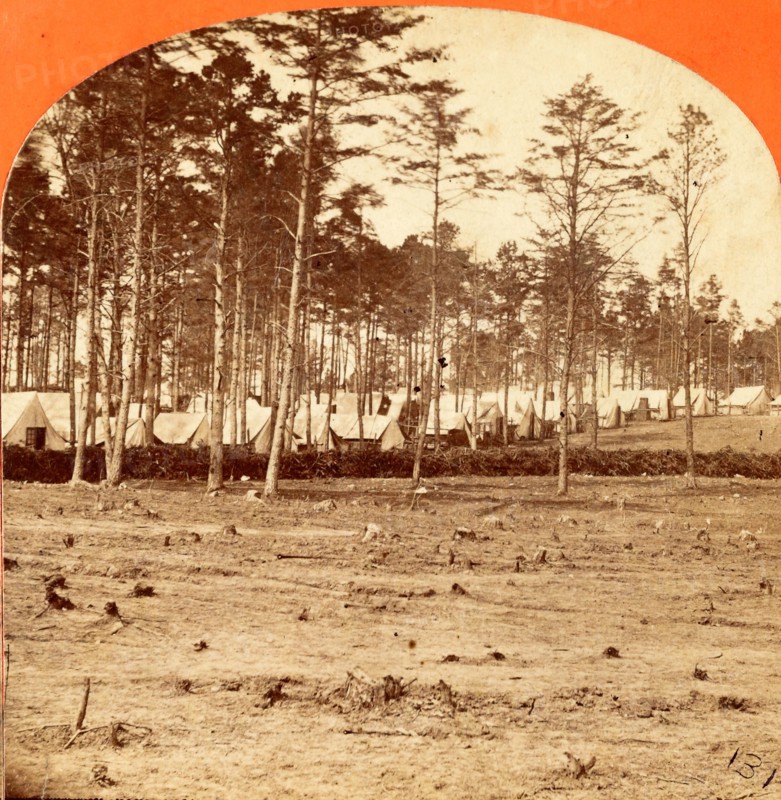 Headquarters Army of the Potomac, Brandy Station, Va., April, 1864, US, USA, America, Vintage photography