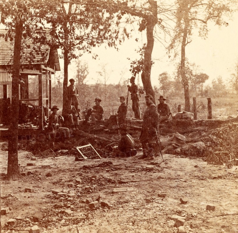 Picket station near Atlanta, Ga., US, USA, America, Vintage photography